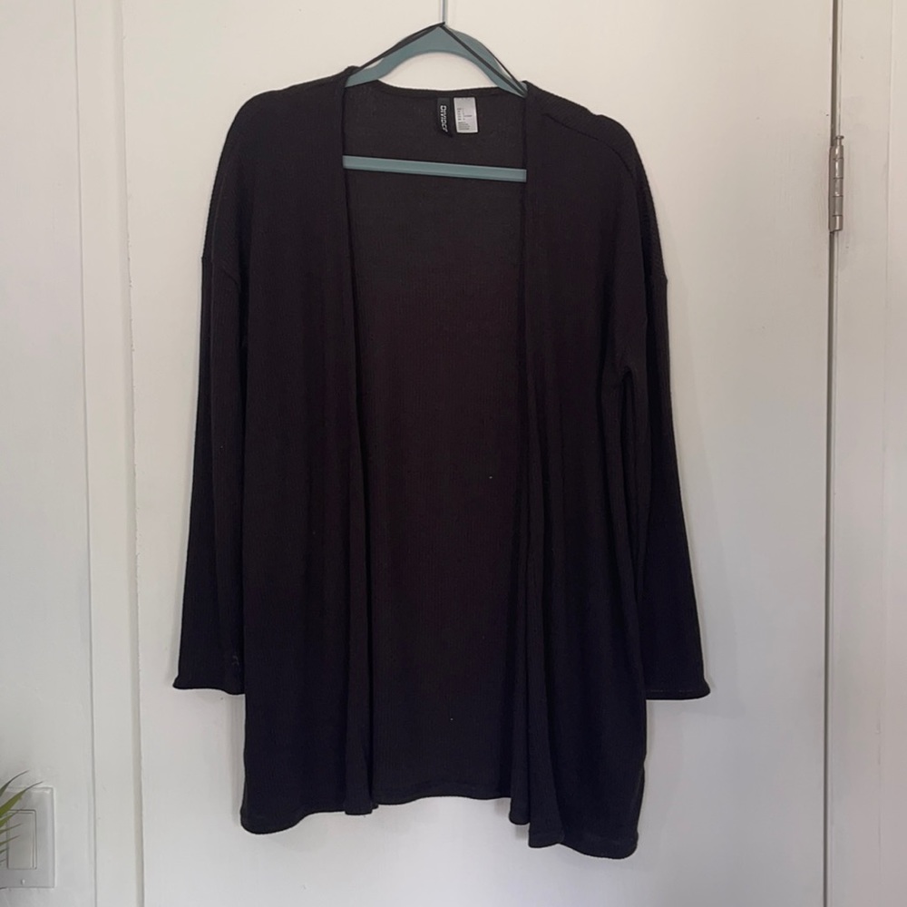 Black long sleeve cardigan